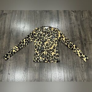 Cache Leopard Print Blouse